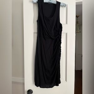 Ella Moss jersey knit dress w ruffles on the left side & right top shoulder.